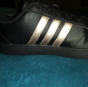 Adidas Shoes Black and METALLIC PINK